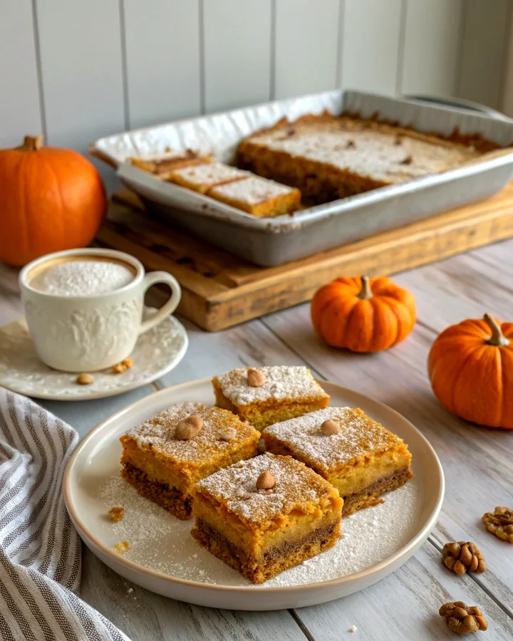 Parfait Barres de citrouille avec glaçage crémeux