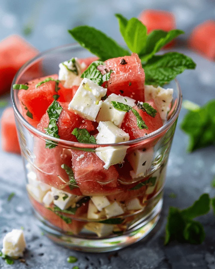Parfait Salade de pastèque et feta rafraîchissante