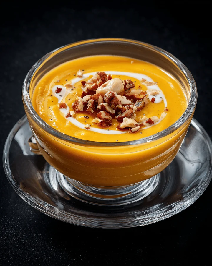 Soupe crémeuse de patate douce et cacahuète en